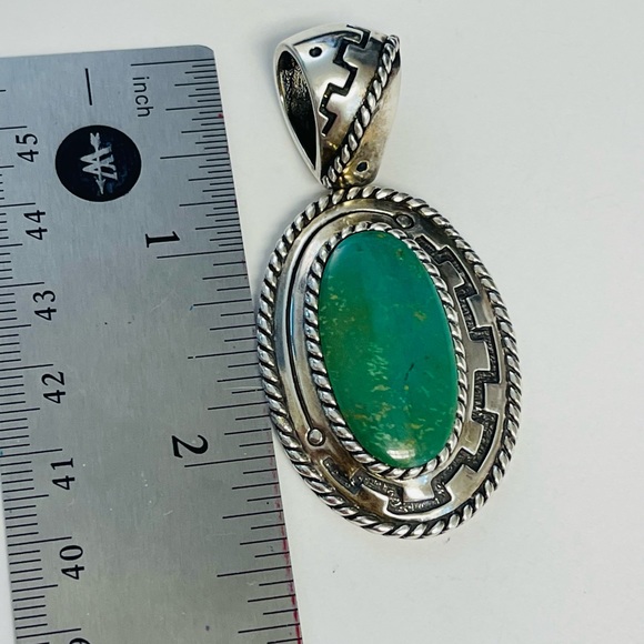 Carolyn Pollack Sterling Silver Turquoise Pendant. - Picture 5 of 6